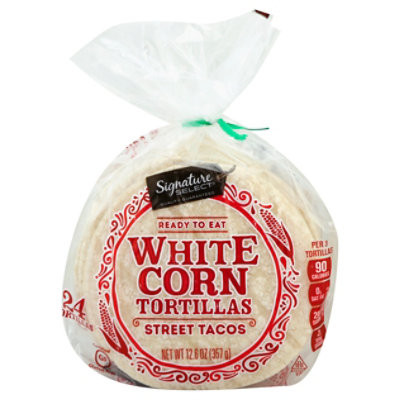 Signature SELECT Street Taco White Corn Tortilla 24 Count - 12.6 Oz - Image 1