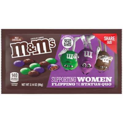 M&M'S Milk Chocolate Candy Sharing Size 3.14 Ounce (Pack of 24) Box