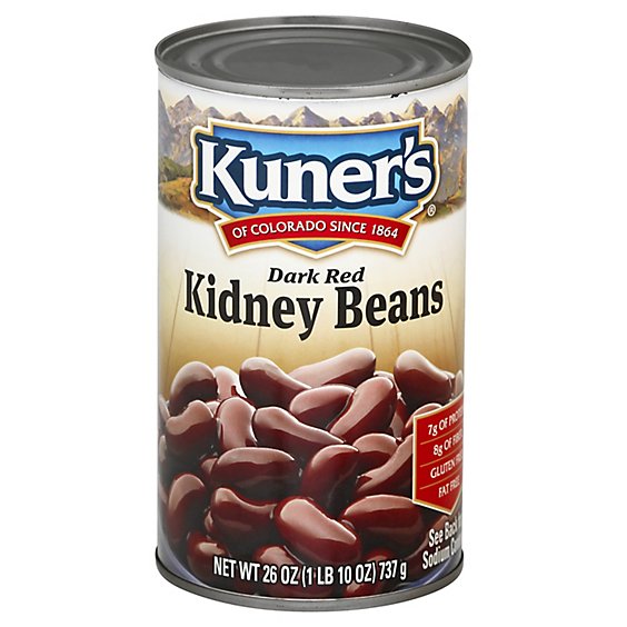 Kuners Beans Kidney Dark Red - 26 Oz