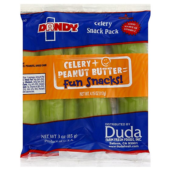 Dandy Celery Snack Pack With Peanut Butter - 4.15 Oz