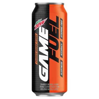 Mountain Dew Game Fuel Sparkling Juice Charged Orange Storm - 16 Fl. Oz.