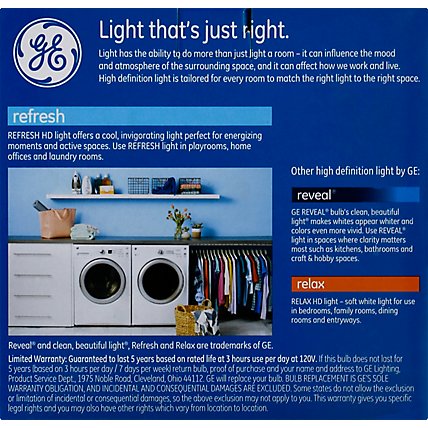 GE Light Bulbs Refresh LED HD Light Daylight Dimmable 60 Watts A19 - 2 Count - Image 4