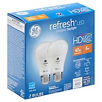 GE Light Bulbs Refresh LED HD Light Daylight Dimmable 40 Watts A19 - 2 Count - Image 1