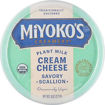 Miyokos Cream Cheese Vegan Sensational Scallion - 8 Oz - Image 3