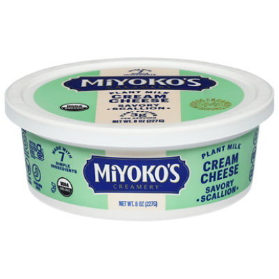 Miyoko's Creamery Savory Scallion Plant Milk Cream Cheese - 8 Oz - Image 1