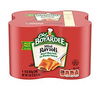 Chef Boyardee Ravioli Mini Beef In Tomato & Meat Sauce Value Pack - 4-15 Oz