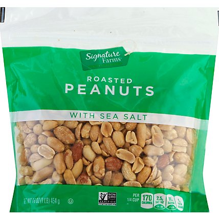 Signature Farms Peanuts Roasted W/Sea Salt - 16 Oz - Image 2