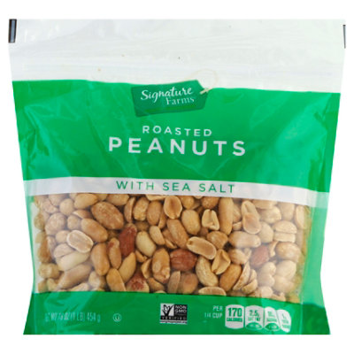 Signature Farms Peanuts Roasted W/Sea Salt - 16 Oz