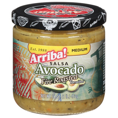 Arriba! Salsa Fire Roasted Avocado Medium - 16 Oz