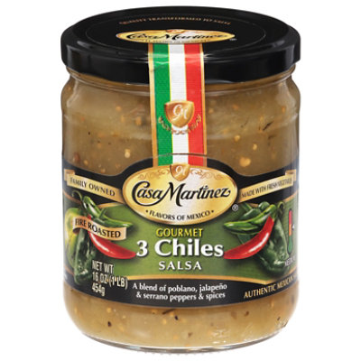 Casa Martinez 3 Chiles Salsa - 16 Oz - Image 1