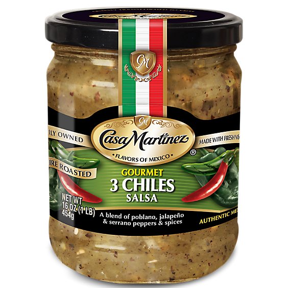 Casa Martinez 3 Chiles Salsa - 16 Oz