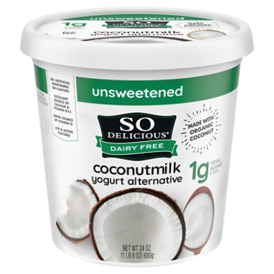 So Delicious Dairy Free Yogurt Alternative Coconutmilk Unsweetened - 24 Oz - Image 1