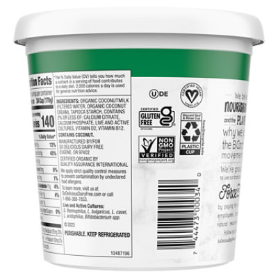 So Delicious Dairy Free Yogurt Alternative Coconutmilk Unsweetened - 24 Oz - Image 2