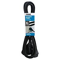 Prime Accent Cord Polarized 2 Prong Plug 9 Feet Midnight Black - Each - Image 1