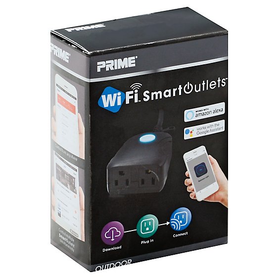 Prime Wifi Smart Outlets Outdoor 2 Outlet - Each