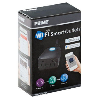 Prime Outdoor Wi-Fi Remote Control Outlet Adapter Outdoor (2 ct