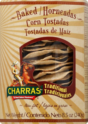 Charras Tostadas Corn Baked Traditional - 8.5 Oz