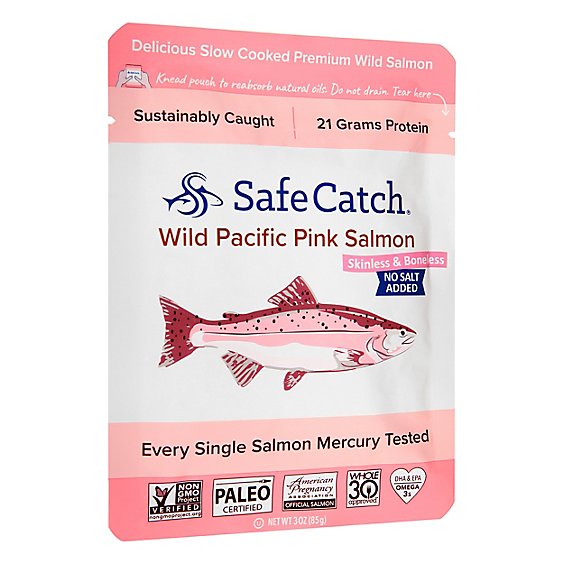 Safecatch Salmon Pouch No Salt Add - 3 Oz