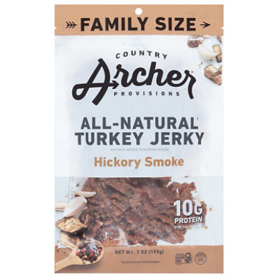 Country Archer Jerky Turkey Hickory Smkd - 7 Oz - Image 1