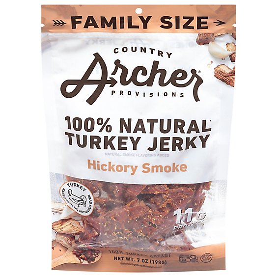 Country Archer Jerky Turkey Hickory Smkd - 7 Oz