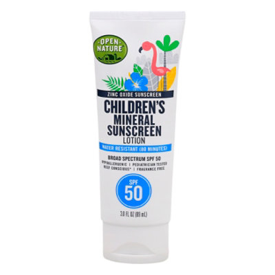 Open Nature Kids Sunscreen Mineral Lotion Spf50 - 3 Fl. Oz. - Image 2