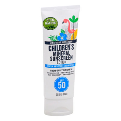 Open Nature Kids Sunscreen Mineral Lotion Spf50 - 3 Fl. Oz.