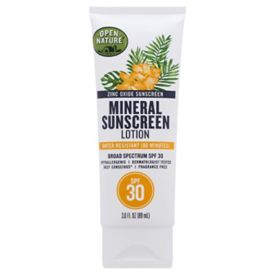 Open Nature Mineral SPF 30 Water Resistant Sunscreen - 3 Fl. Oz.