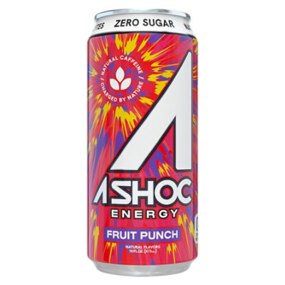 Ashoc Fruit Punch Energy Drink - 16 Fl. Oz. - Image 3