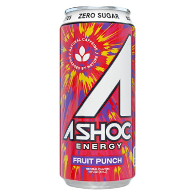 Rockstar Pure Zero Fruit Punch Energy Drink - 16 fl oz can