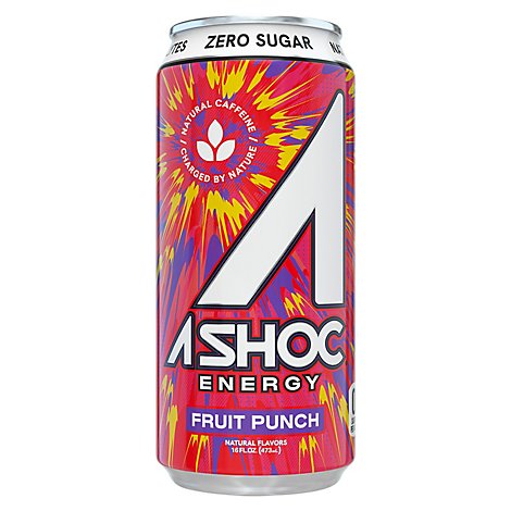 Ashoc Fruit Punch Energy Drink - 16 Fl. Oz.