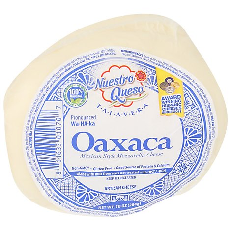 Nuestro Queso Talavera Oaxaca Cheese - 10 Oz