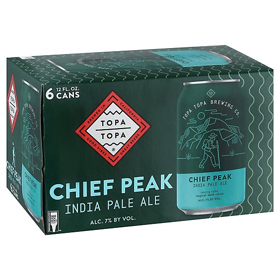 Topa Topa Brewing Chief Peak Ipa In Cans - 6-12 Fl. Oz.