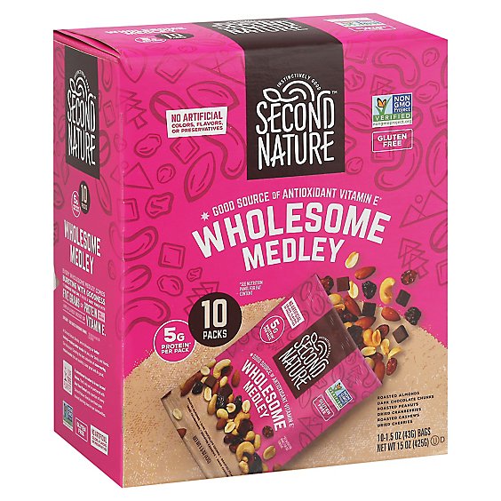 Second Nature Trail Mix Wholesome Medley - 10-1.5 Oz