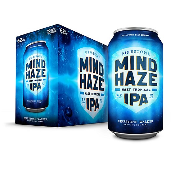 Firestone Walker Mind Haze Hazy Beer IPA Cans - 12-12 Fl. Oz.