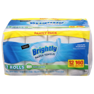 Signature Select Paper Towels Brightly Family Pack - 12 Roll