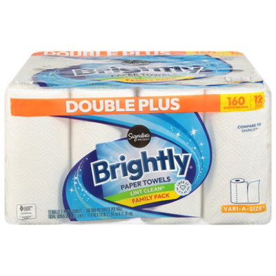 Signature SELECT Paper Towels Brightly Lint-Free Shine Big Roll 2 Ply Wrap  - 6 Count - Safeway