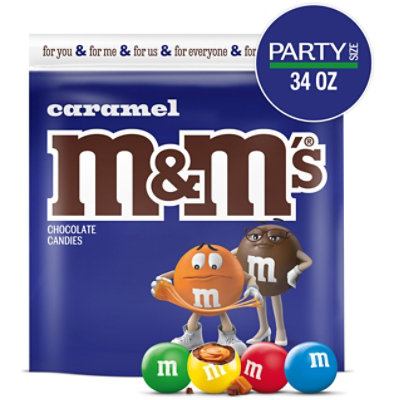 M&M'S Caramel Milk Chocolate Candy Party Size Bag - 34 Oz