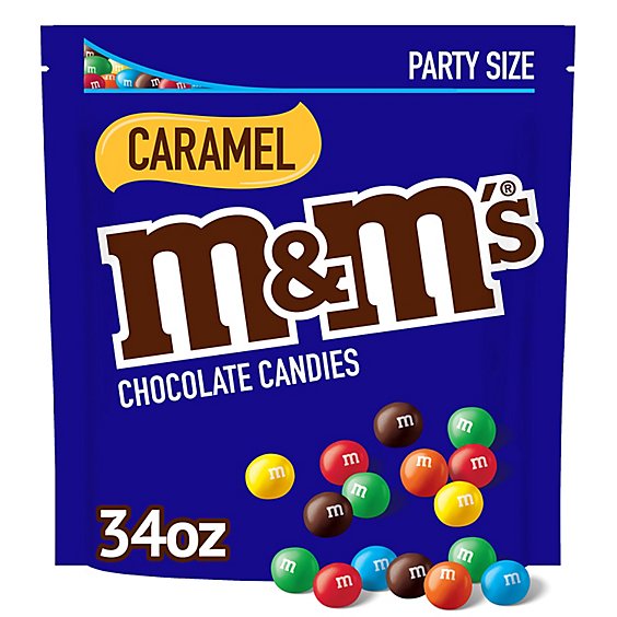M&M'S Caramel Milk Chocolate Candy Party Size Bag - 34 Oz