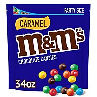 M&M'S Caramel Milk Chocolate Candy Party Size Bag - 34 Oz - Image 1