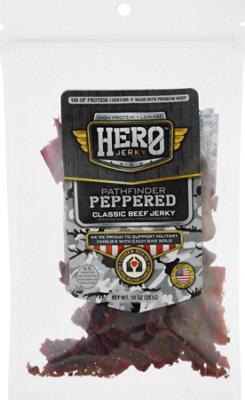 Hero Jerky Classic Beef Peppered - 10 Oz - Image 2