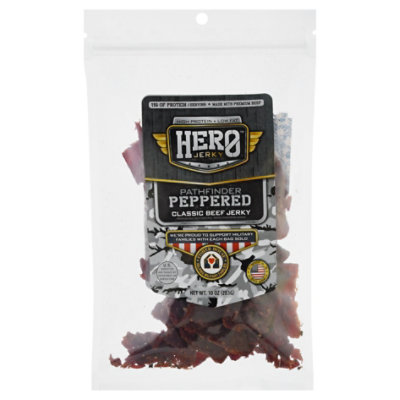 Hero Jerky Classic Beef Peppered - 10 Oz - Image 1