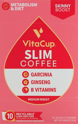 VitaCup Coffee Infused Pods Medium Roast Slim Blend - 10-0.41 Oz - Image 2