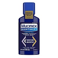 Mucinex Nightshift Cold & Flu Medicine Night Time Relief Liquid -  6 Fl. Oz. - Image 2