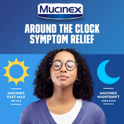 Mucinex Fast-Max DM Max and Nightshift Cold & Flu Medicine Liquid - 2-6 Fl. Oz. - Image 4