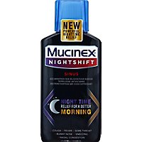 Mucinex Nightshift Sinus Medicine Night Time Relief Liquid - 6 Fl. Oz. - Image 1