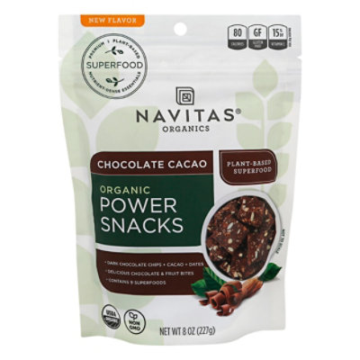 Navita's Organics Plant Based Super Food Chocolate Cacao Power Snacks - 8 Oz - Image 3
