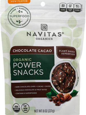 Navita's Organics Plant Based Super Food Chocolate Cacao Power Snacks - 8 Oz - Image 2