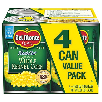 Del Monte Corn Whole Kernel Golden Sweet Value Pack - 4-15.25 Oz - Image 3