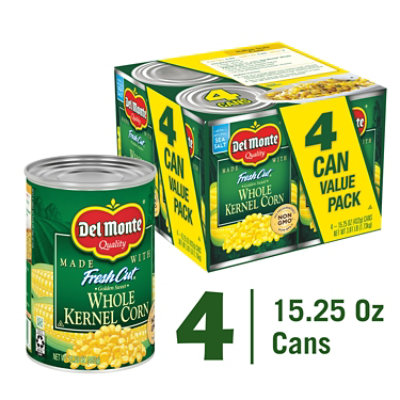 Del Monte Corn Whole Kernel Golden Sweet Value Pack - 4-15.25 Oz - Image 1