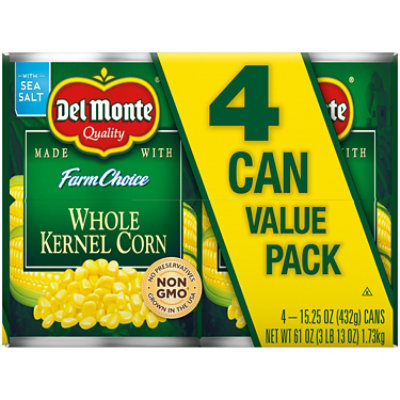 Del Monte Corn Whole Kernel Golden Sweet Value Pack - 4-15.25 Oz - Image 5